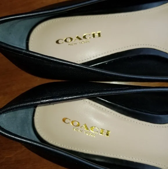 Coach Noella black leather flat - Picture 7 of 8